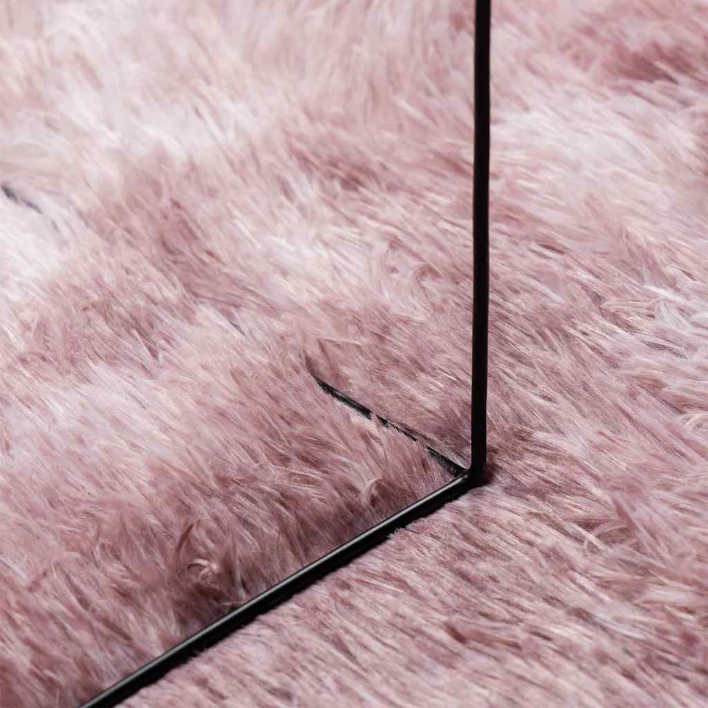 Tappeto Shaggy a Pelo Lungo NAVARRA Rosa Antico 240x240cm