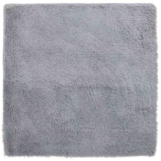 Tappeto Shaggy a Pelo Lungo NAVARRA Grigio Argento 240x240cm 4102892