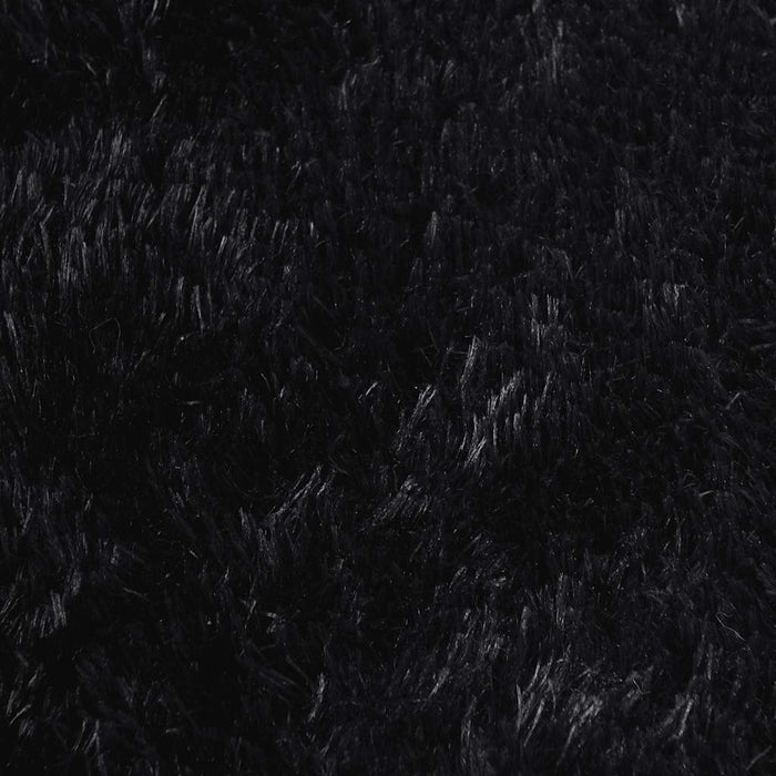 Tappeto Shaggy a Pelo Lungo NAVARRA Nero 100x100 cm poliestere