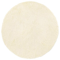 Tappeto Shaggy a Pelo Lungo NAVARRA Crema 100x100 cm poliestere 4102895