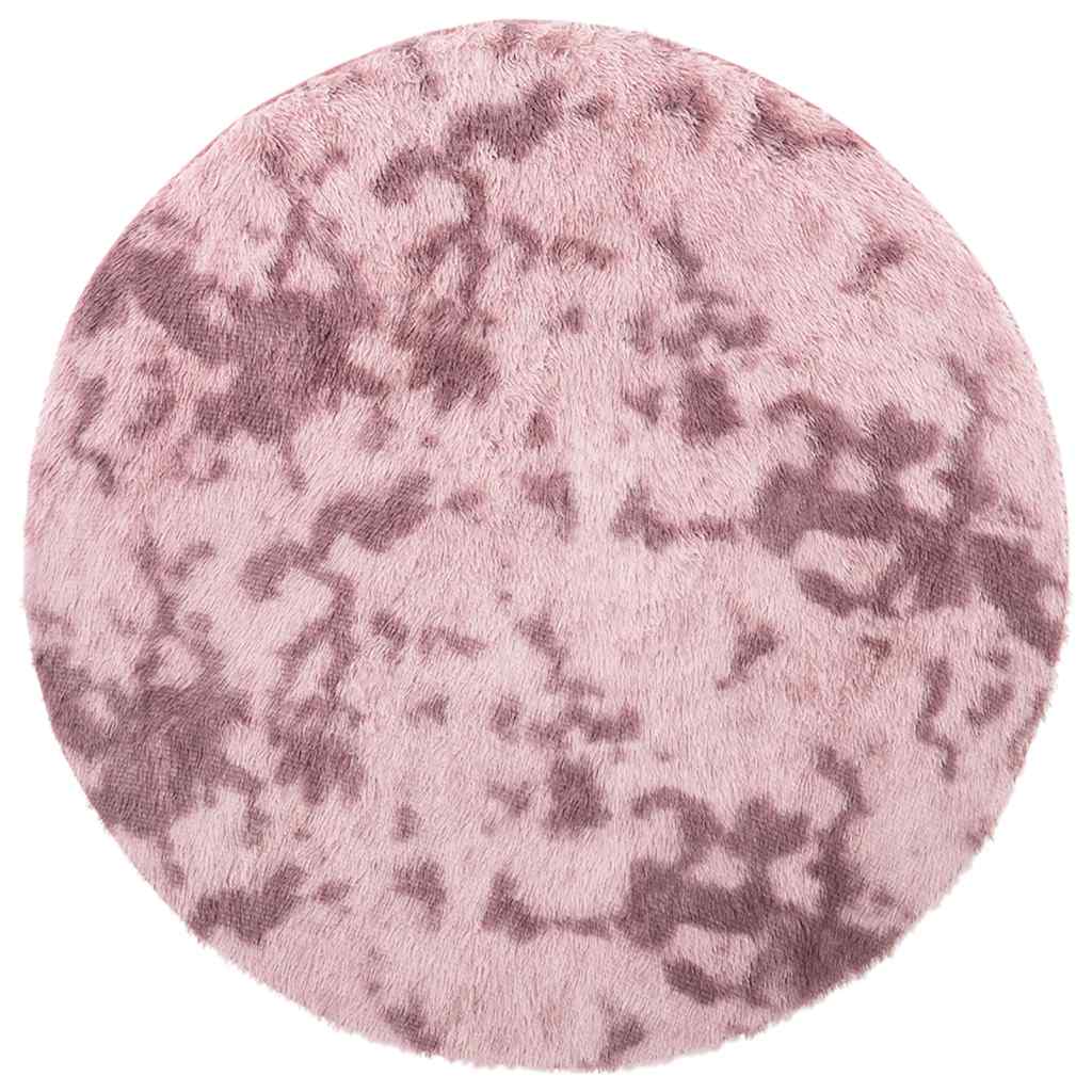 Tappeto Shaggy a Pelo Lungo NAVARRA Rosa Antico 100x100cm
