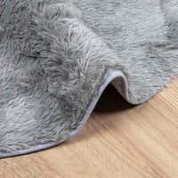 vidaXL Tappeto Shaggy a Pelo Lungo NAVARRA Grigio Chiaro 100x100 cm