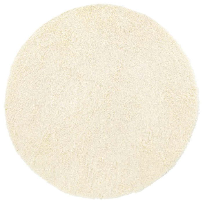 Tappeto Shaggy a Pelo Lungo NAVARRA Crema 120x120 cm poliestere 4102903