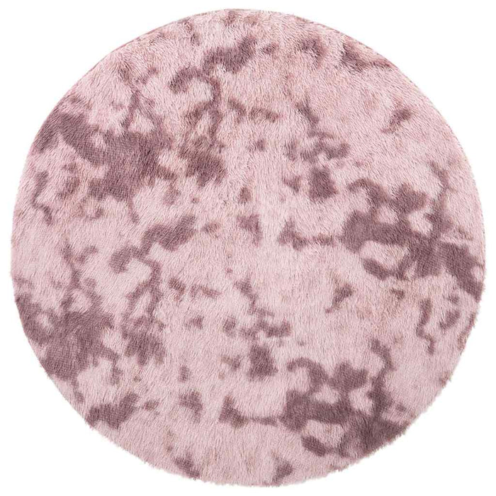 Tappeto Shaggy a Pelo Lungo NAVARRA Rosa Antico 120x120cm