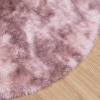 Tappeto Shaggy a Pelo Lungo NAVARRA Rosa Antico 120x120cm