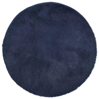 Tappeto Shaggy a Pelo Lungo NAVARRA Blu Marino 120x120 cm 4102907