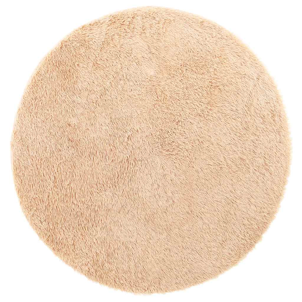 vidaXL Tappeto Shaggy a Pelo Lungo NAVARRA Beige 160x160 cm poliestere