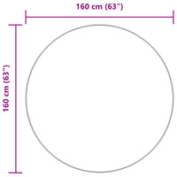 Tappeto Shaggy a Pelo Lungo NAVARRA Crema 160x160 cm poliestere 4102911