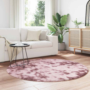 Tappeto Shaggy a Pelo Lungo NAVARRA Rosa Antico 160x160cm 4102913