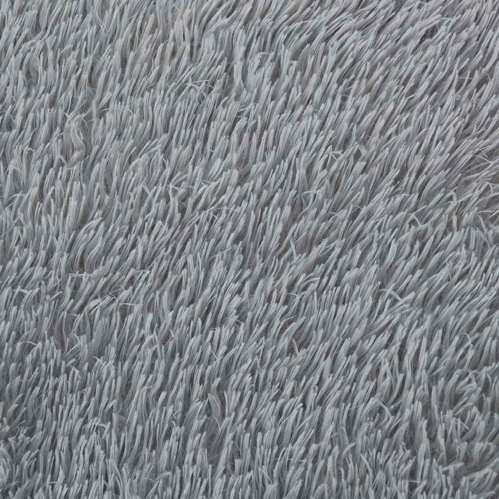 vidaXL Tappeto Shaggy a Pelo Lungo NAVARRA Grigio Chiaro 160x160 cm