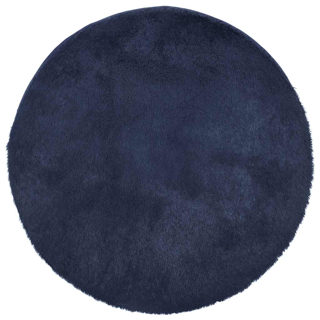 Tappeto Shaggy a Pelo Lungo NAVARRA Blu Marino 160x160 cm 4102915