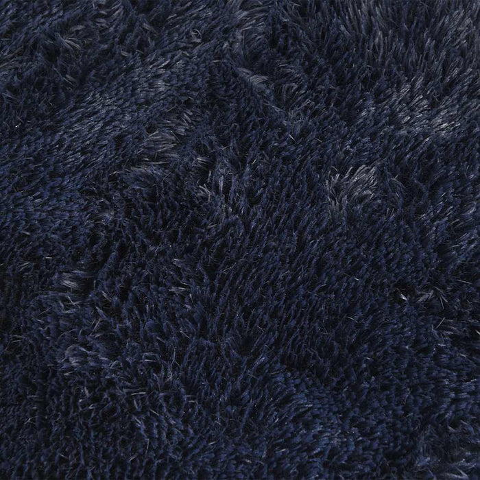 Tappeto Shaggy a Pelo Lungo NAVARRA Blu Marino 160x160 cm 4102915