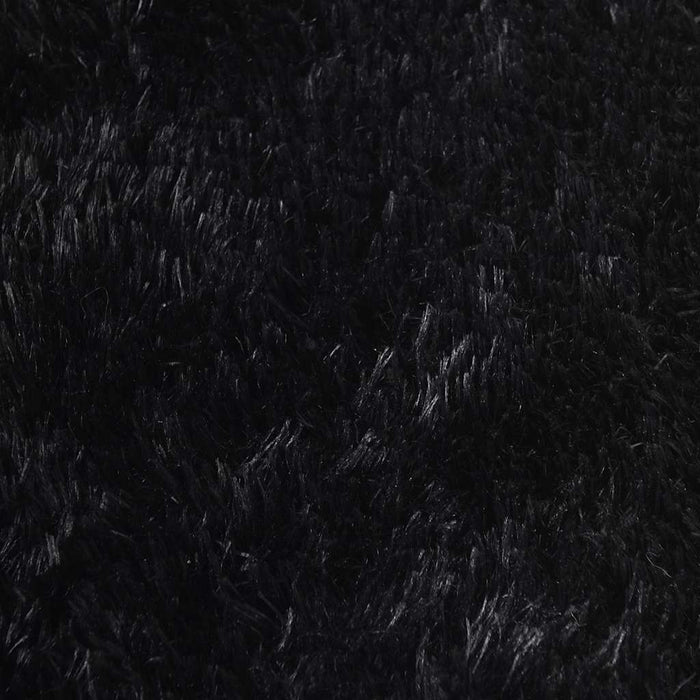 Tappeto Shaggy a Pelo Lungo NAVARRA Nero 200x200 cm poliestere 4102918