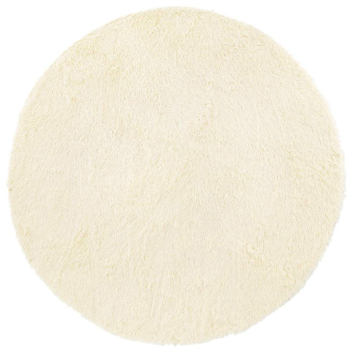 Tappeto Shaggy a Pelo Lungo NAVARRA Crema 200x200 cm poliestere 4102919