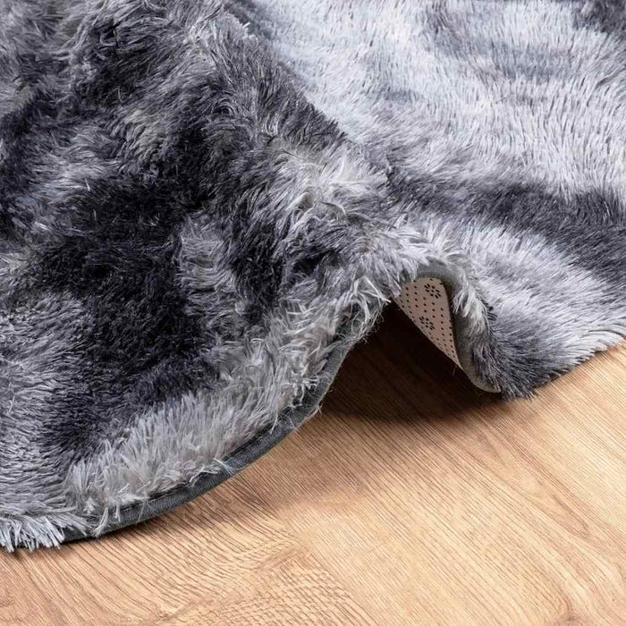 Tappeto Shaggy a Pelo Lungo NAVARRA Grigio Scuro 200x200 cm 4102920