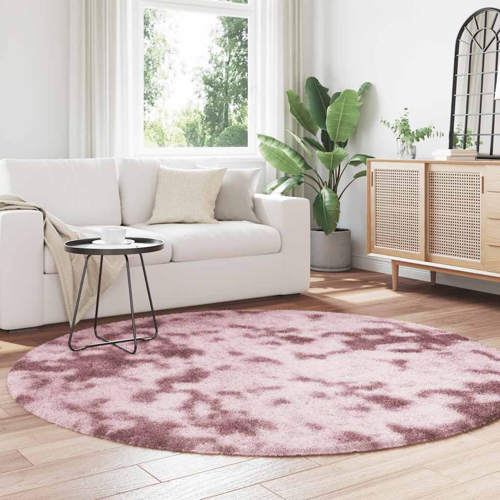 Tappeto Shaggy a Pelo Lungo NAVARRA Rosa Antico 200x200cm 4102921