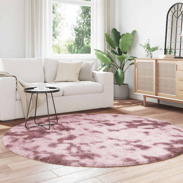 Tappeto Shaggy a Pelo Lungo NAVARRA Rosa Antico 200x200cm 4102921