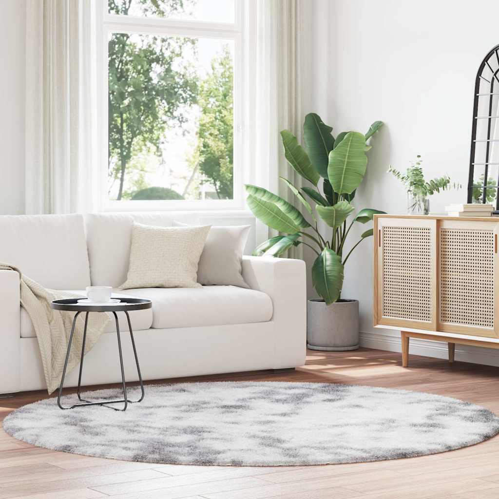 Tappeto Shaggy a Pelo Lungo NAVARRA Grigio Chiaro 200x200 cm 4102922