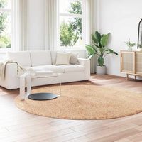 Tappeto Shaggy a Pelo Lungo NAVARRA Beige 240x240 cm poliestere 4102925