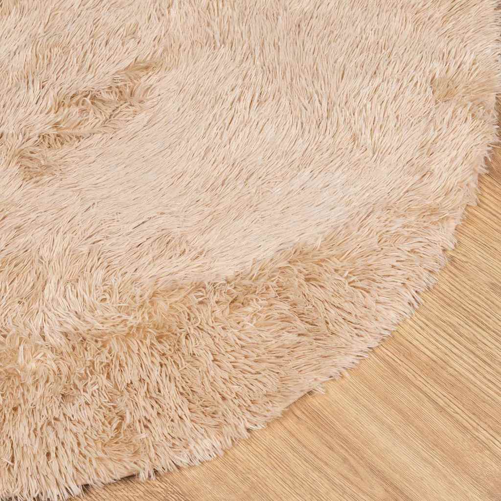 Tappeto Shaggy a Pelo Lungo NAVARRA Beige 240x240 cm poliestere