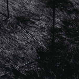 Tappeto Shaggy a Pelo Lungo NAVARRA Nero 240x240 cm poliestere