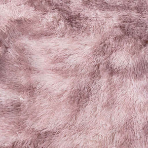 Tappeto Shaggy a Pelo Lungo Rosa Antico 240x240cm in poliestere 4102929