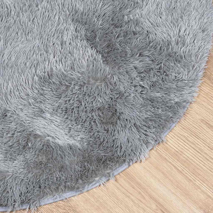 Tappeto Shaggy a Pelo Lungo NAVARRA Grigio Chiaro 240x240 cm