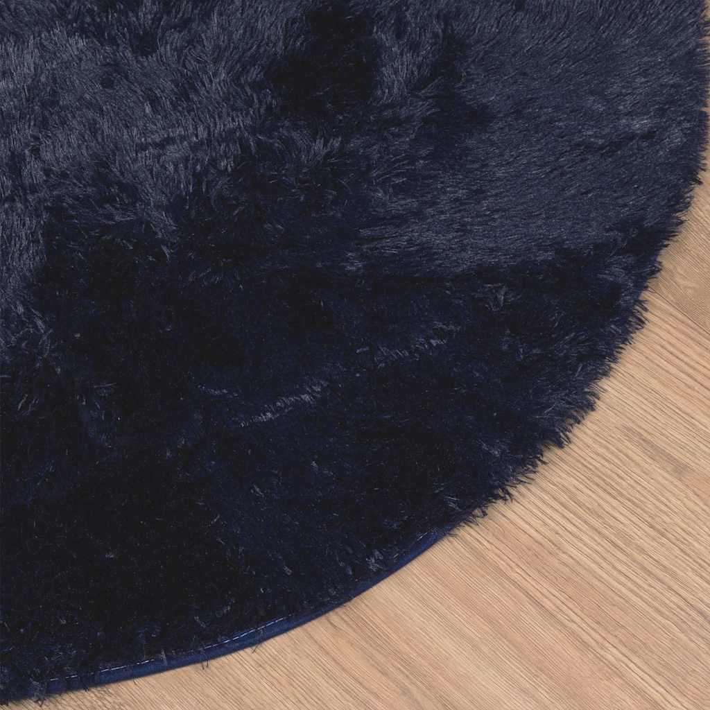 Tappeto Shaggy a Pelo Lungo NAVARRA Blu Marino 240x240 cm
