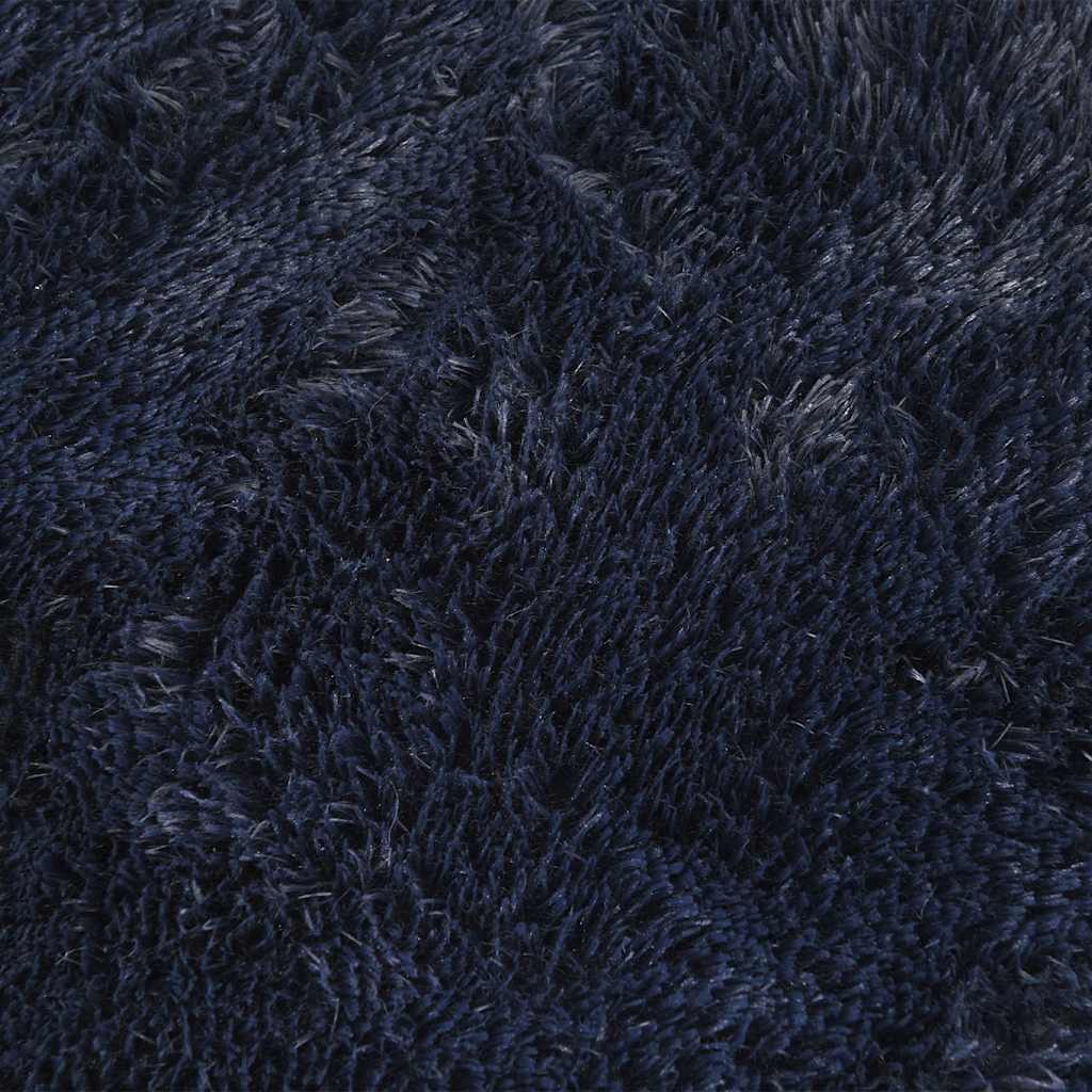 Tappeto Shaggy a Pelo Lungo NAVARRA Blu Marino 240x240 cm 4102931