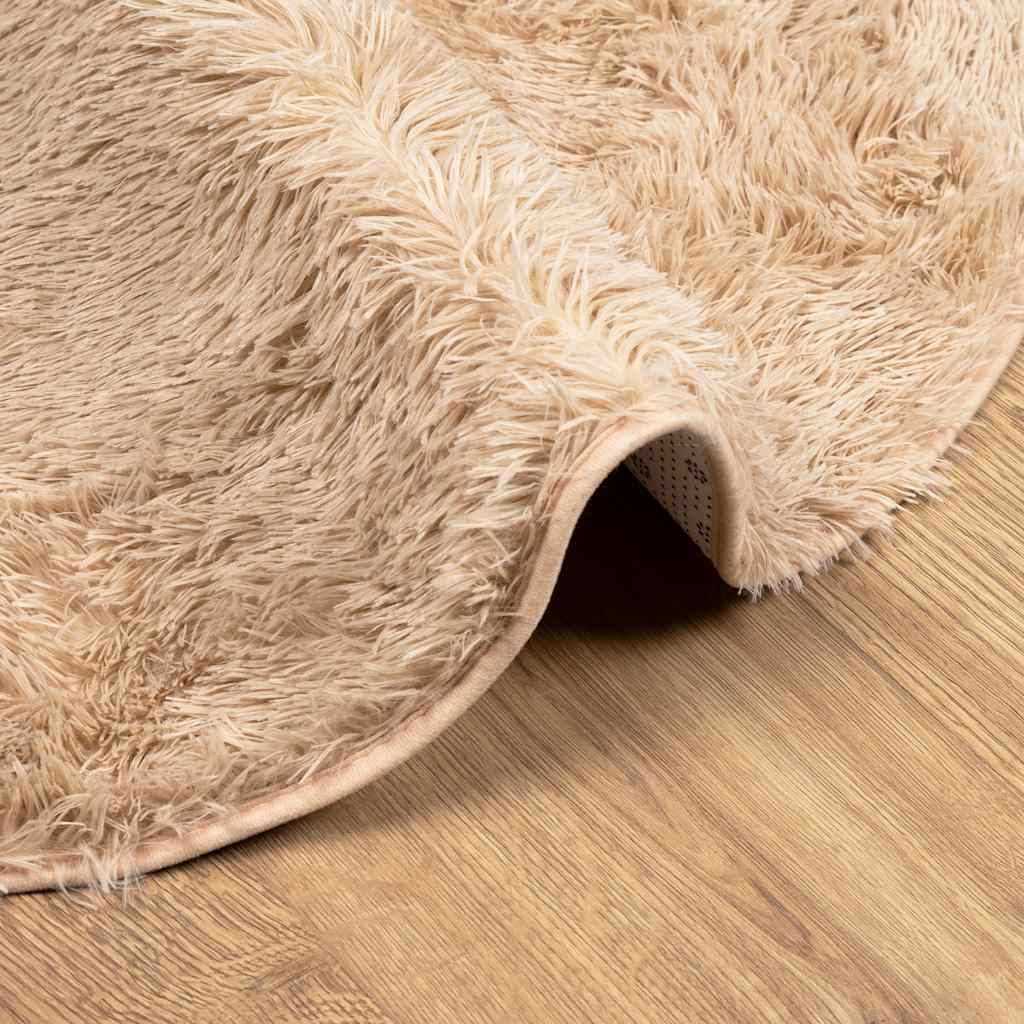 Tappeto Shaggy a Pelo Lungo NAVARRA Beige 300x200 cm poliestere
