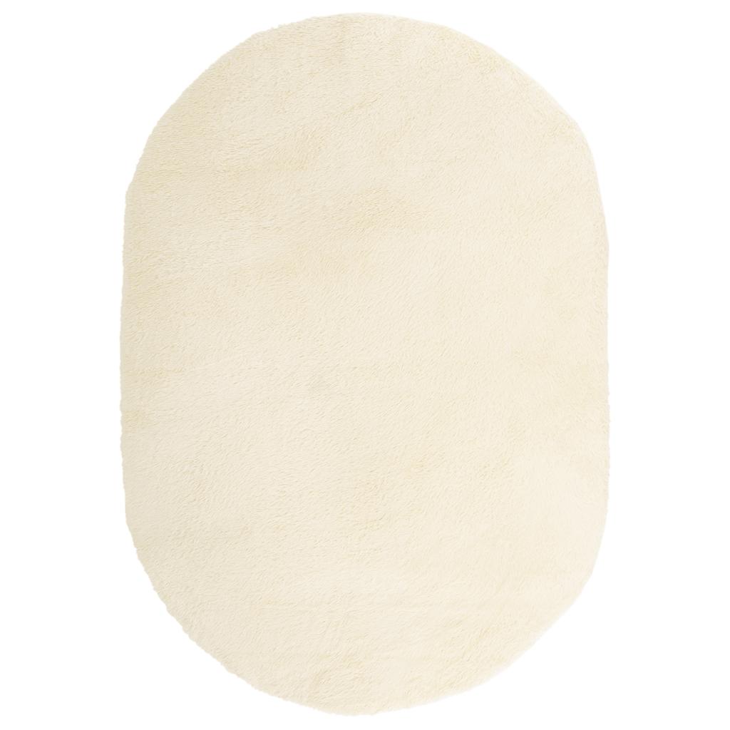 Tappeto Shaggy a Pelo Lungo NAVARRA Crema 300x200 cm poliestere 4102935