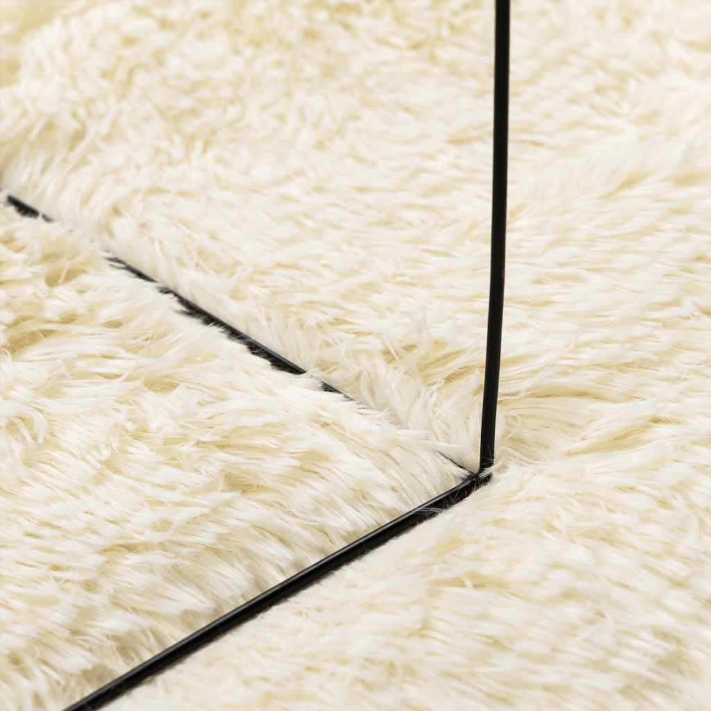 Tappeto Shaggy a Pelo Lungo NAVARRA Crema 300x200 cm poliestere 4102935
