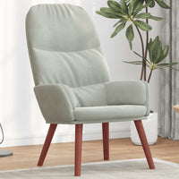 Sedia Relax Grigio Chiaro in Velluto 4102610