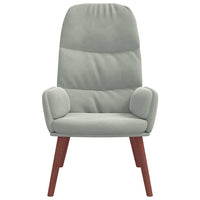 Sedia Relax Grigio Chiaro in Velluto 4102610