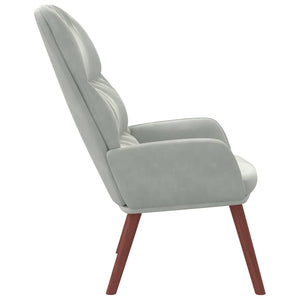 vidaXL Sedia Relax Grigio Chiaro in Velluto
