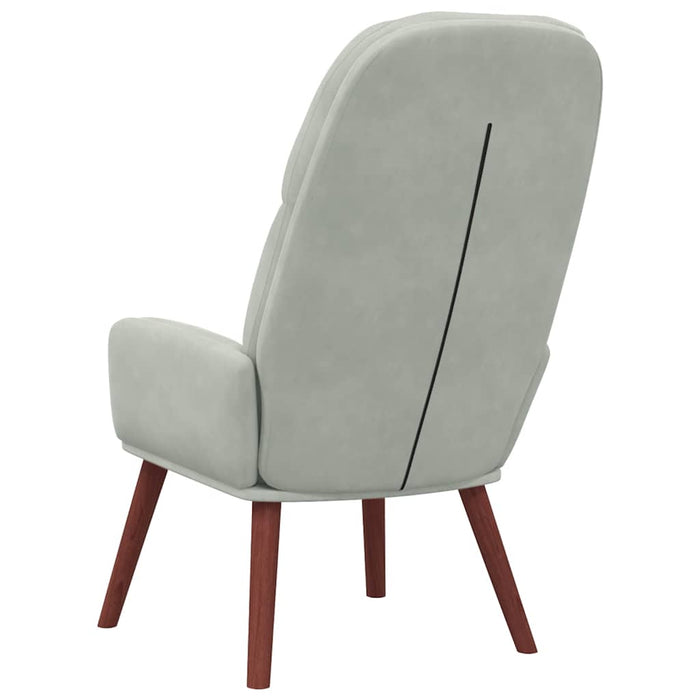 vidaXL Sedia Relax Grigio Chiaro in Velluto