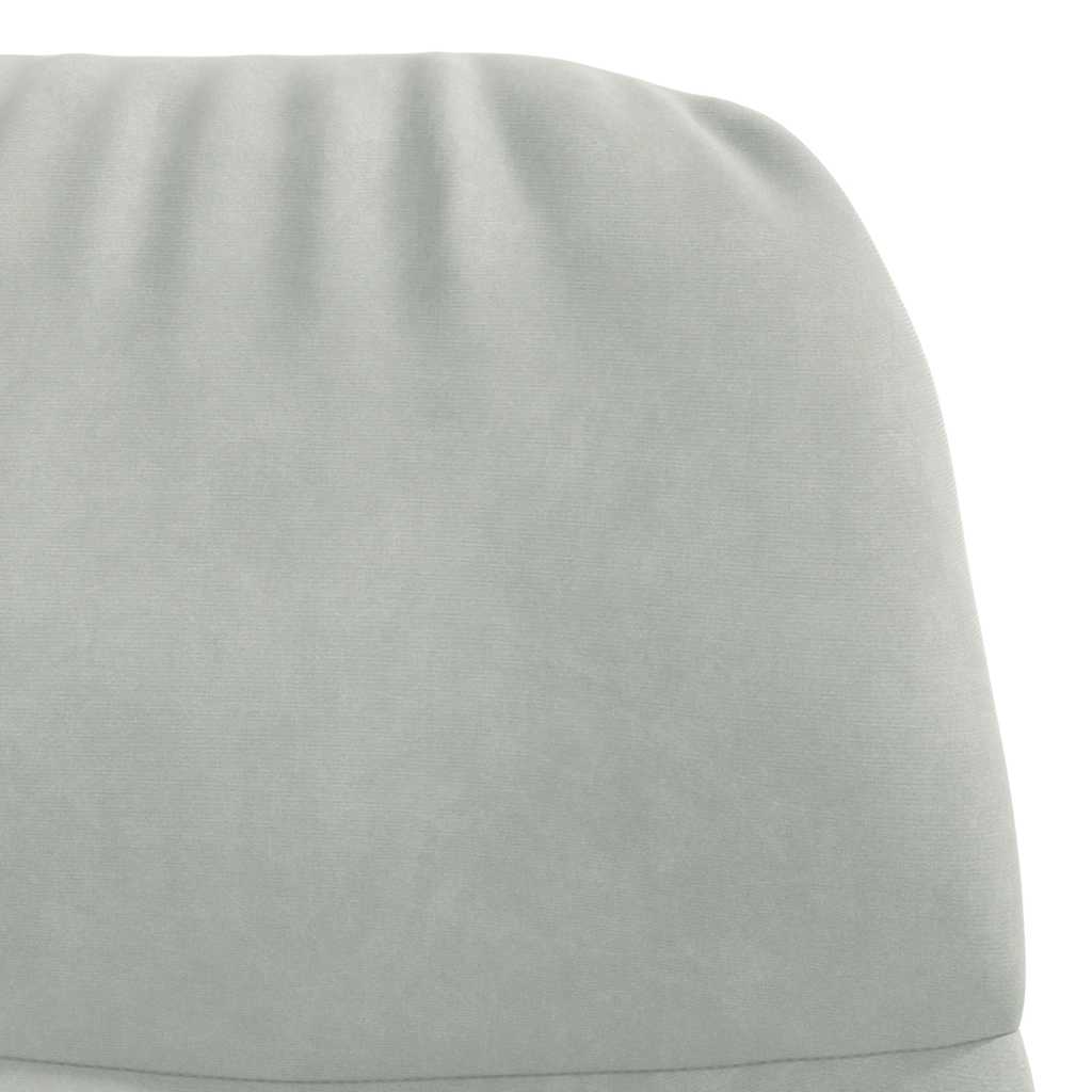 vidaXL Sedia Relax Grigio Chiaro in Velluto