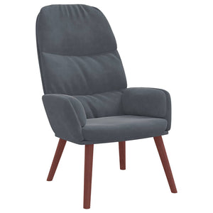 vidaXL Sedia Relax Grigio Scuro in Velluto
