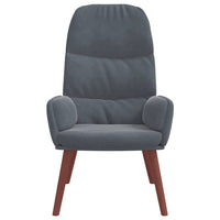 Sedia Relax Grigio Scuro in Velluto 4102611