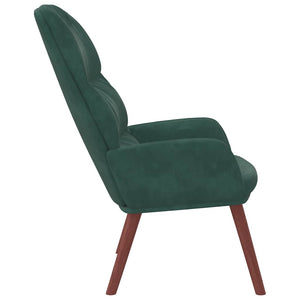 Sedia Relax Verde Scuro in Velluto 4102612