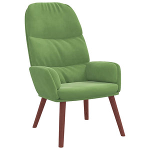 vidaXL Sedia Relax Verde Chiaro in Velluto