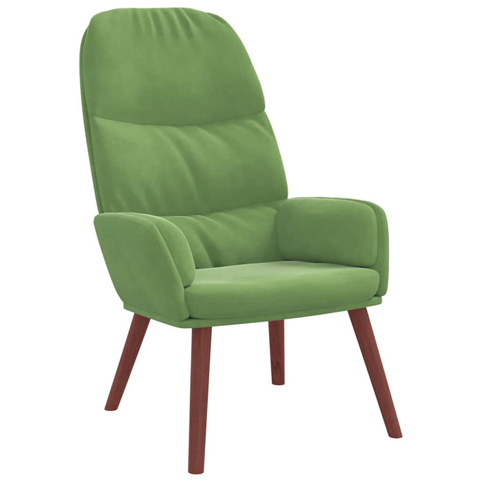 vidaXL Sedia Relax Verde Chiaro in Velluto