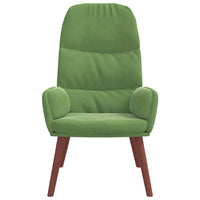 vidaXL Sedia Relax Verde Chiaro in Velluto