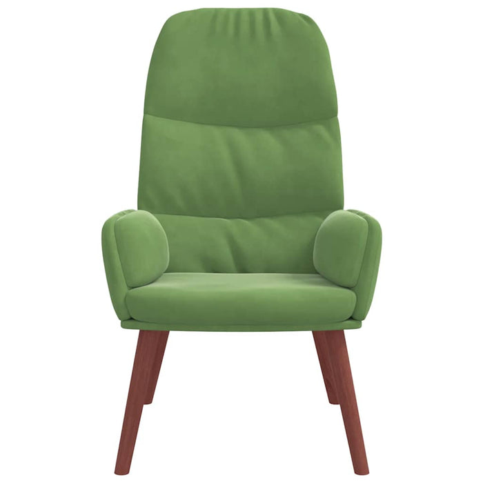 vidaXL Sedia Relax Verde Chiaro in Velluto