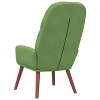 vidaXL Sedia Relax Verde Chiaro in Velluto