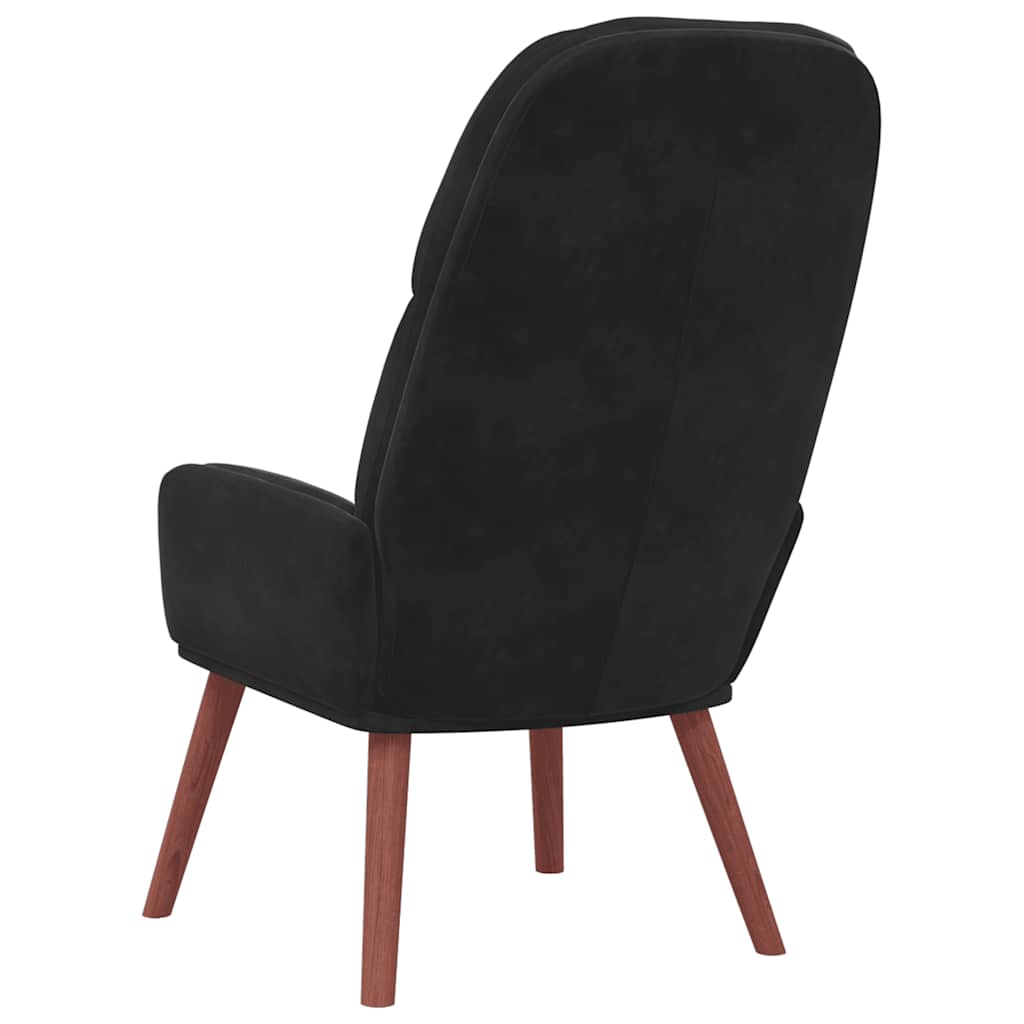 Poltrona Relax Nera in Velluto 4102616