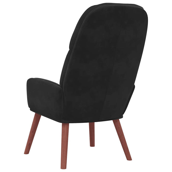Poltrona Relax Nera in Velluto 4102616