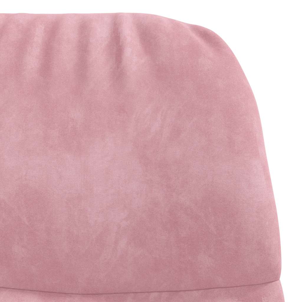 vidaXL Sedia a Dondolo Rosa in Velluto