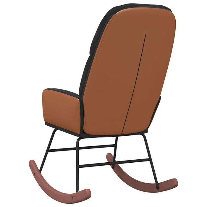 vidaXL Sedia a Dondolo Nera in Velluto