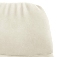 vidaXL Sedia a Dondolo in Velluto Crema Bianco